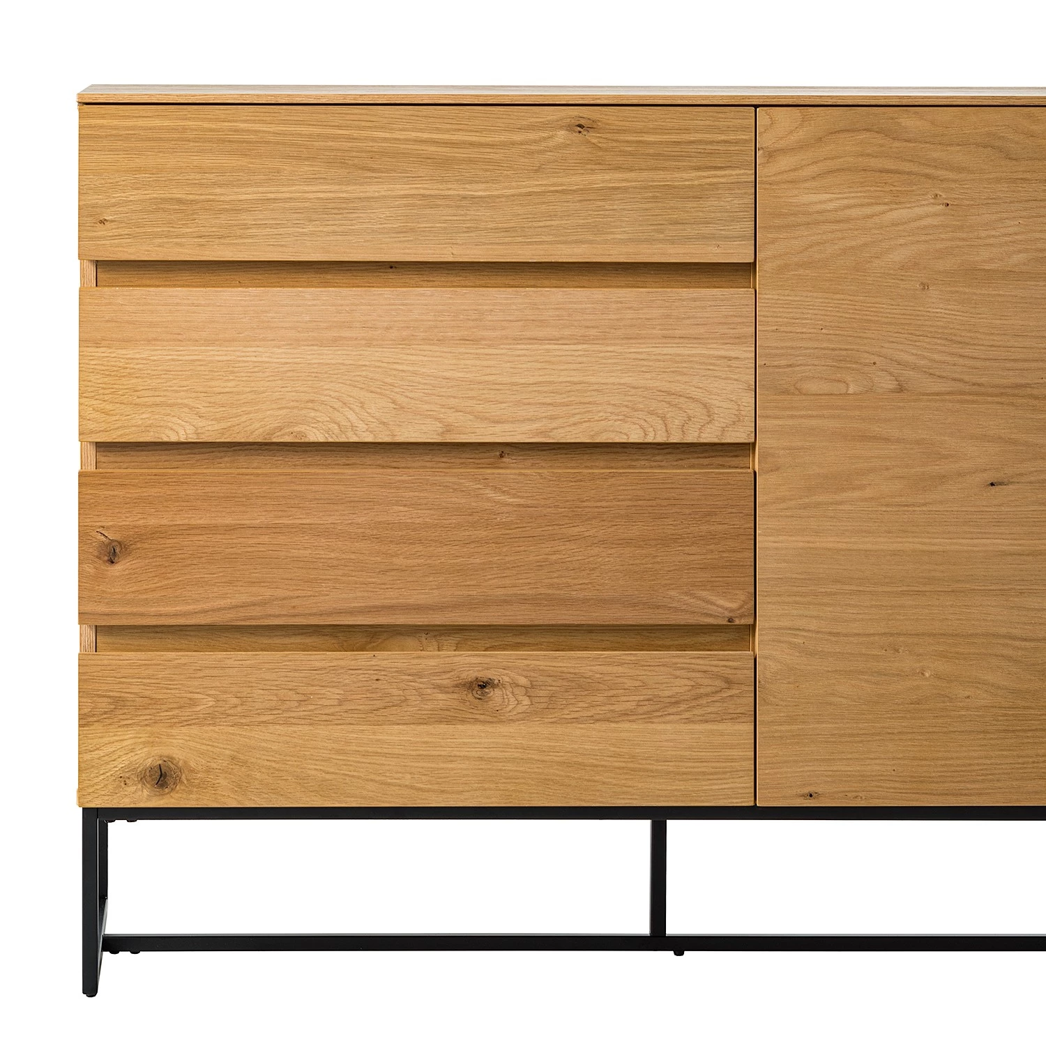 Ars Natura Commode Nozza - Placage en bois véritable - Chêne / Noir 17 Ars Natura Commode Nozza - Placage en bois véritable - Chêne / Noir – Image 17