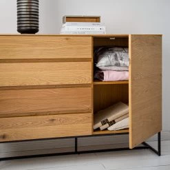 Ars Natura Commode Nozza - Placage en bois véritable - Chêne / Noir 26 Ars Natura Commode Nozza - Placage en bois véritable - Chêne / Noir -Meubles de salle à manger Soldes Magasin 1000182823 200306 14374700008 MOOD DETAILS P000000001000182823 mood