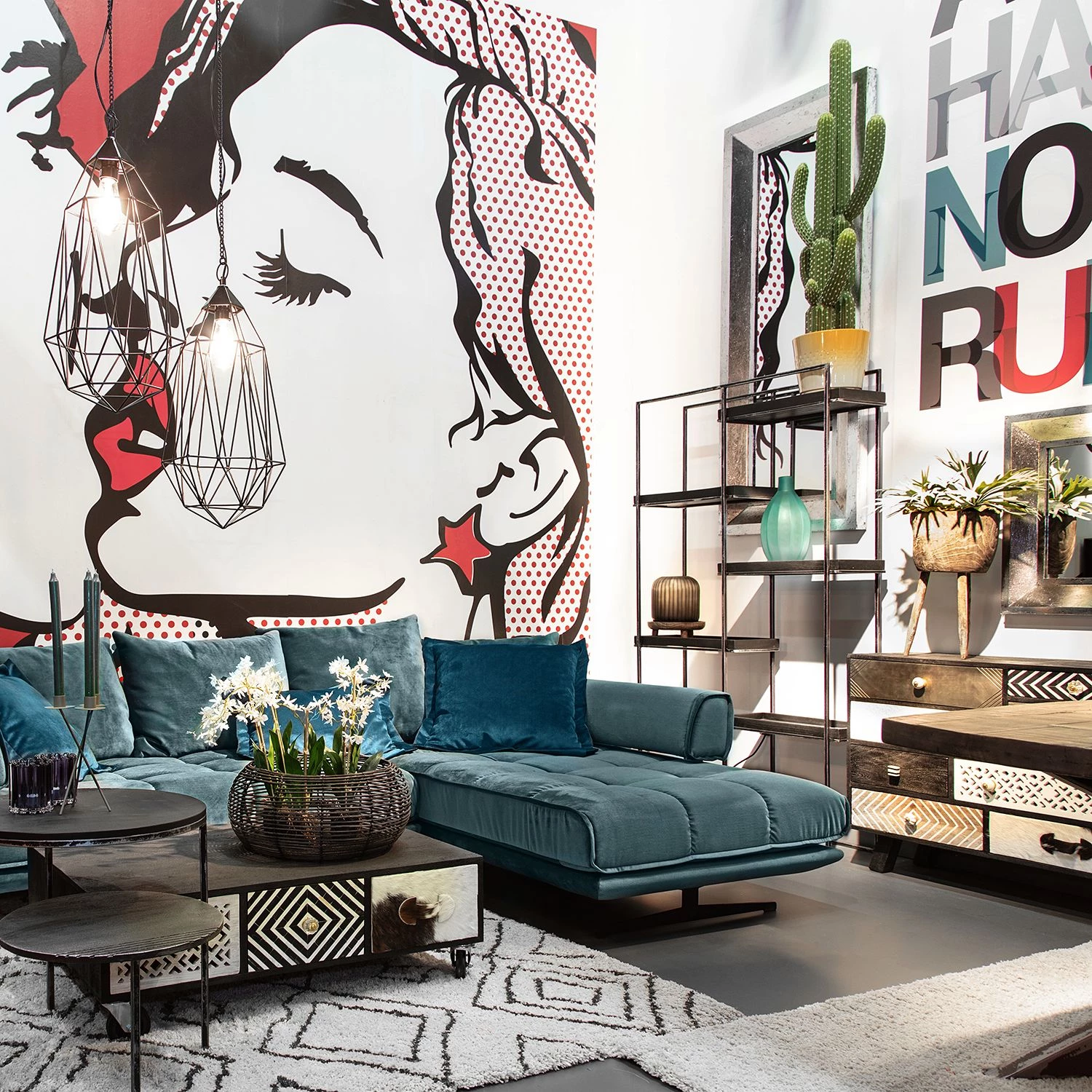 Red Living Étagère Pondo - Acacia massif / Métal - Acacia noir / Noir 2 Red Living Étagère Pondo - Acacia massif / Métal - Acacia noir / Noir – Image 2