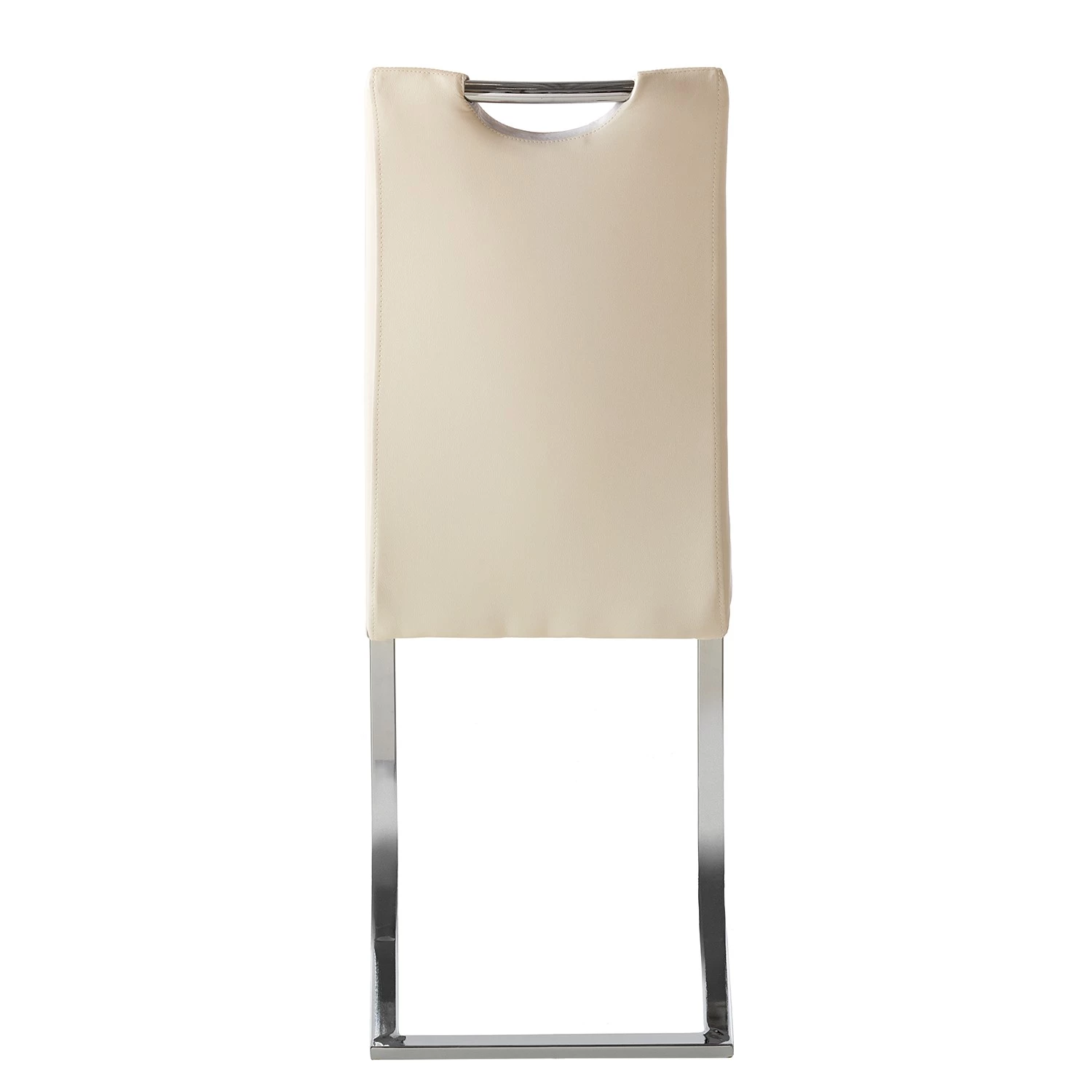 Fredriks Chaises cantilever Nevia I - Imitation cuir / Métal - Chrome - Cuir synthétique Aleli: Créme - Lot de 2 7 Fredriks Chaises cantilever Nevia I - Imitation cuir / Métal - Chrome - Cuir synthétique Aleli: Créme - Lot de 2 – Image 7