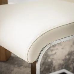 Fredriks Chaises cantilever Nevia I - Imitation cuir / Métal - Chrome - Cuir synthétique Aleli: Créme - Lot de 2 21 Fredriks Chaises cantilever Nevia I - Imitation cuir / Métal - Chrome - Cuir synthétique Aleli: Créme - Lot de 2 -Meubles de salle à manger Soldes Magasin 1000183823 200206 06303500056 DETAILS P000000001000183823