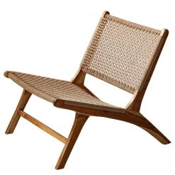 Ars manufacti Fauteuil design Sulina - Rotin /Teck massif - Naturel / Teck -Meubles de salle à manger Soldes Magasin 1000183938 200417 13483100003 DETAILS P000000001000183938