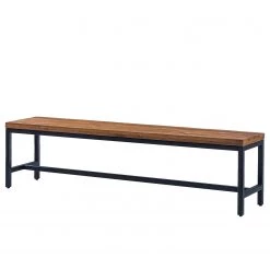 Ars manufacti Banc Grasby I - Pin massif / Métal - Pin foncé / Noir