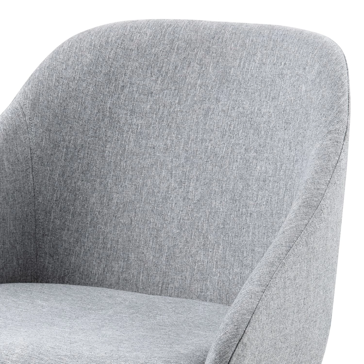 Mørteens Chaises à accoudoirs Maadi (lot de 2) - Tissu / Fer - Gris clair / Noyer 6 Mørteens Chaises à accoudoirs Maadi (lot de 2) - Tissu / Fer - Gris clair / Noyer – Image 6