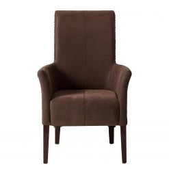 Ars Natura Chaises à accoudoirs Esquina - Imitation cuir / Rotin - Marron vintage / Marron clair chiné -Meubles de salle à manger Soldes Magasin 1000184165 200206 10111300006 DETAILS P000000001000184165