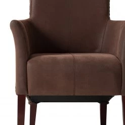 Ars Natura Chaises à accoudoirs Esquina - Imitation cuir / Rotin - Marron vintage / Marron clair chiné -Meubles de salle à manger Soldes Magasin 1000184165 200206 10111300009 DETAILS P000000001000184165