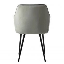 Jack & Alice Chaises à accoudoirs Tilly - Velours / Métal - Noir - Gris -Meubles de salle à manger Soldes Magasin 1000184190 200207 09400600022 DETAILS P000000001000184190