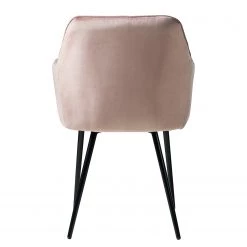 Jack & Alice Chaises à accoudoirs Tilly - Velours / Métal - Noir - Rose vieilli -Meubles de salle à manger Soldes Magasin 1000184191 200207 09400800030 DETAILS P000000001000184191