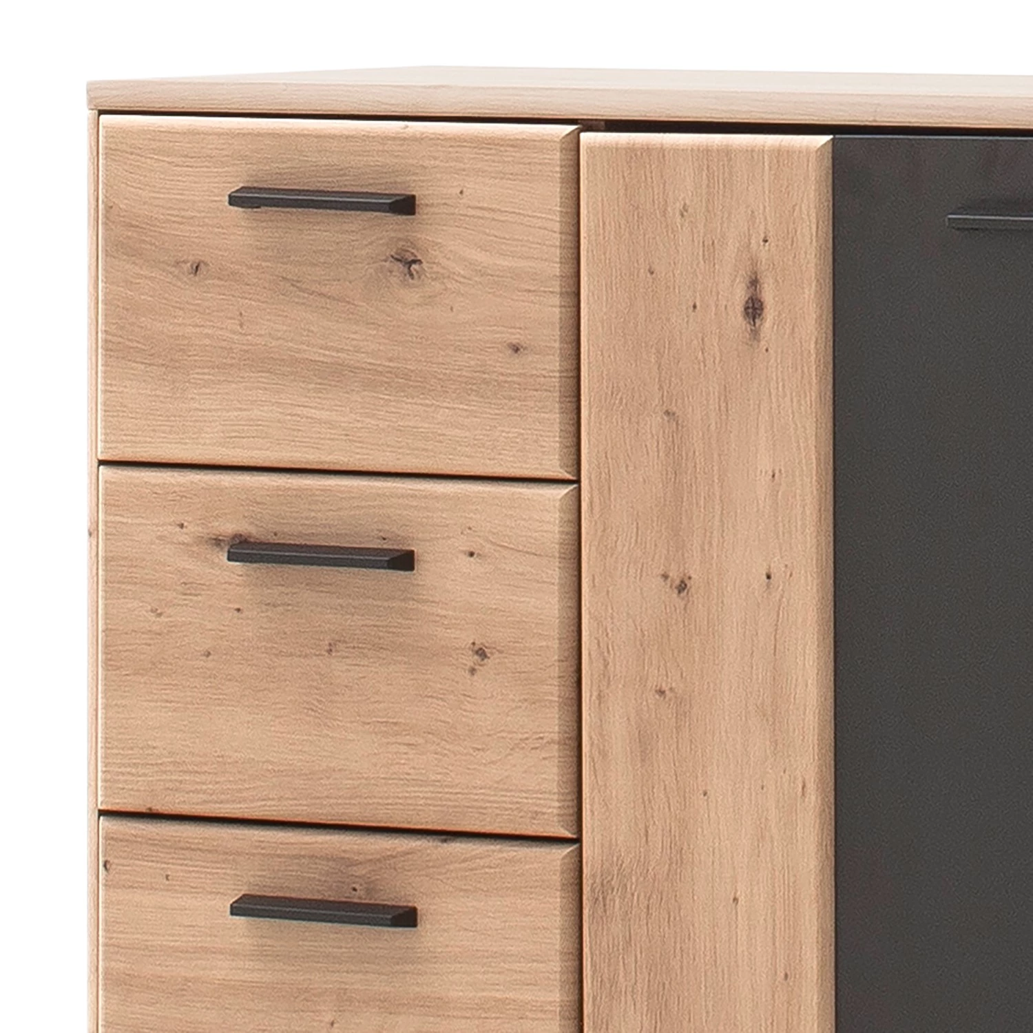 Naturoo Meuble à chaussures Coulogne - Imitation planches de chêne / Gris - Largeur : 89 cm 4 Naturoo Meuble à chaussures Coulogne - Imitation planches de chêne / Gris - Largeur : 89 cm – Image 4