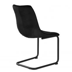 Loftscape Chaise cantilever Seline - Microfibre/ Acier - Noir - Noir - Lot de 2 -Meubles de salle à manger Soldes Magasin 1000184863 190826 17314500039 DETAILS P000000001000184863