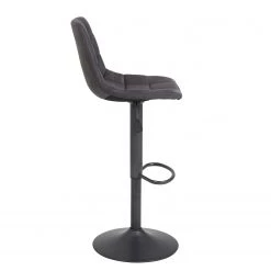 Loftscape Chaises de bar Sevid (lot de 2) - Microfibre / Acier - Anthracite - Noir vintage -Meubles de salle à manger Soldes Magasin 1000184873 190826 17314900113 DETAILS P000000001000184873