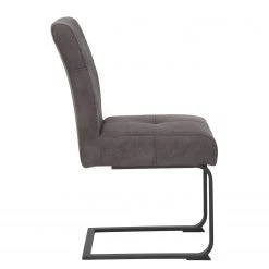 Loftscape Chaises cantilever Onlay (lot de 2) - Microfibre/ Acier - Noir -Meubles de salle à manger Soldes Magasin 1000184874 190826 17314900121 DETAILS P000000001000184874