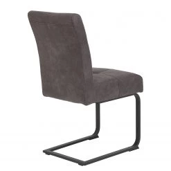 Loftscape Chaises cantilever Onlay (lot de 2) - Microfibre/ Acier - Noir -Meubles de salle à manger Soldes Magasin 1000184874 190826 17314900122 DETAILS P000000001000184874