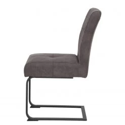 Loftscape Chaises cantilever Onlay (lot de 2) - Microfibre/ Acier - Noir -Meubles de salle à manger Soldes Magasin 1000184874 190826 17314900125 DETAILS P000000001000184874