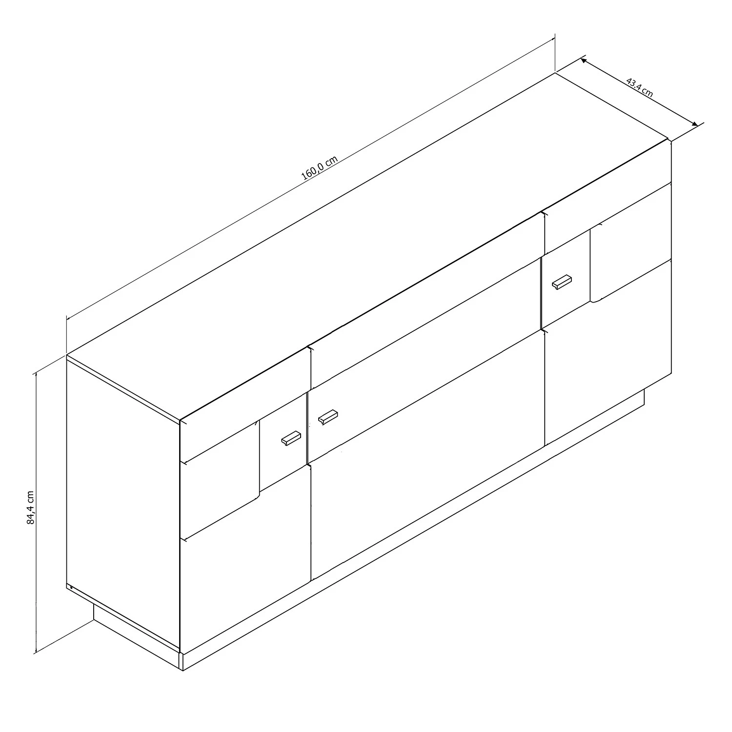 Fredriks Buffet Bylas - Blanc brillant 6 Fredriks Buffet Bylas - Blanc brillant – Image 6