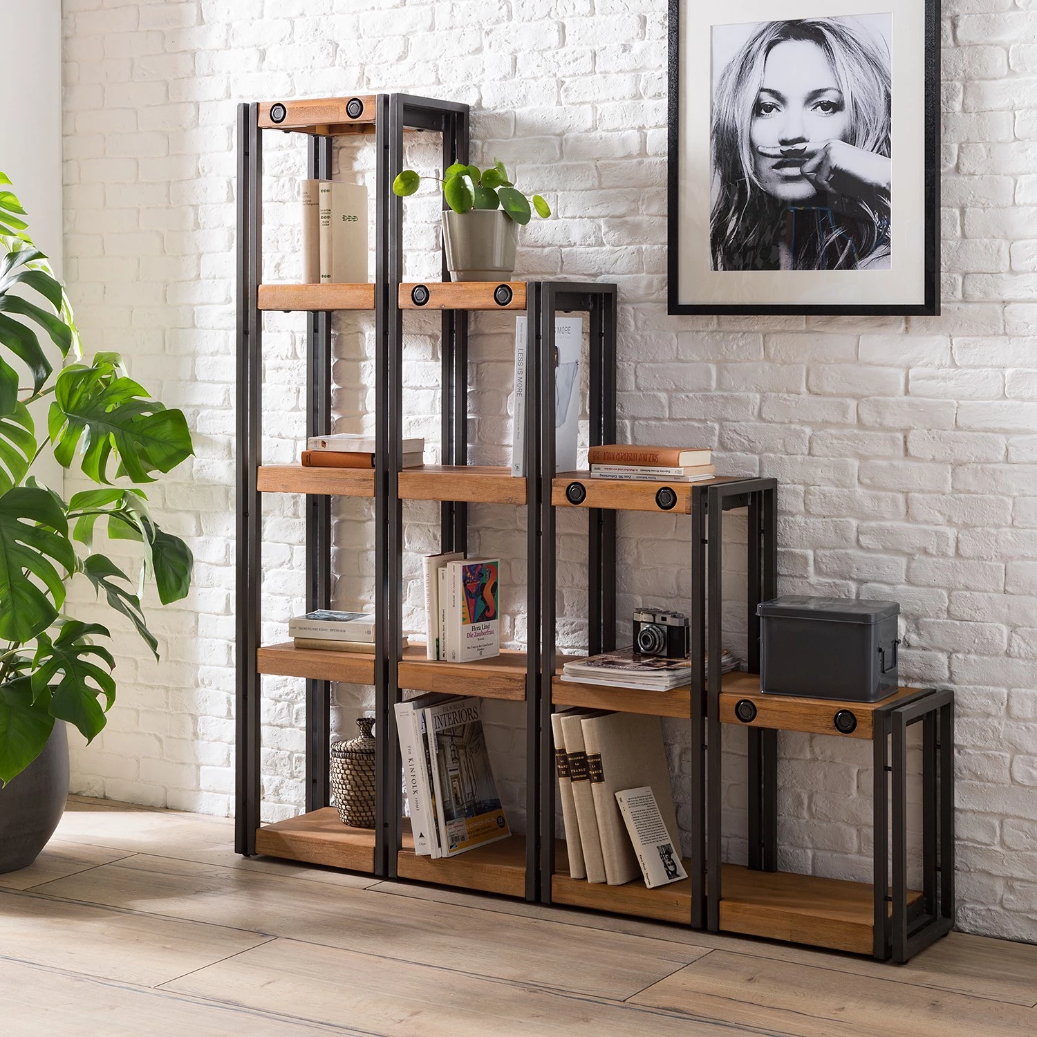 Ars manufacti Étagère Manchester - Acacia massif / Métal - Acacia / Anthracite 2 Ars manufacti Étagère Manchester - Acacia massif / Métal - Acacia / Anthracite – Image 2