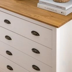 Maison Belfort Commode Rivery II - Pin massif - Blanc -Meubles de salle à manger Soldes Magasin 1000187565 200312 14522700006 DETAILS P000000001000187565