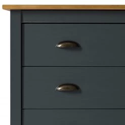 Maison Belfort Commode Rivery II - Pin massif - Anthracite -Meubles de salle à manger Soldes Magasin 1000187578 200205 11113300058 DETAILS P000000001000187578