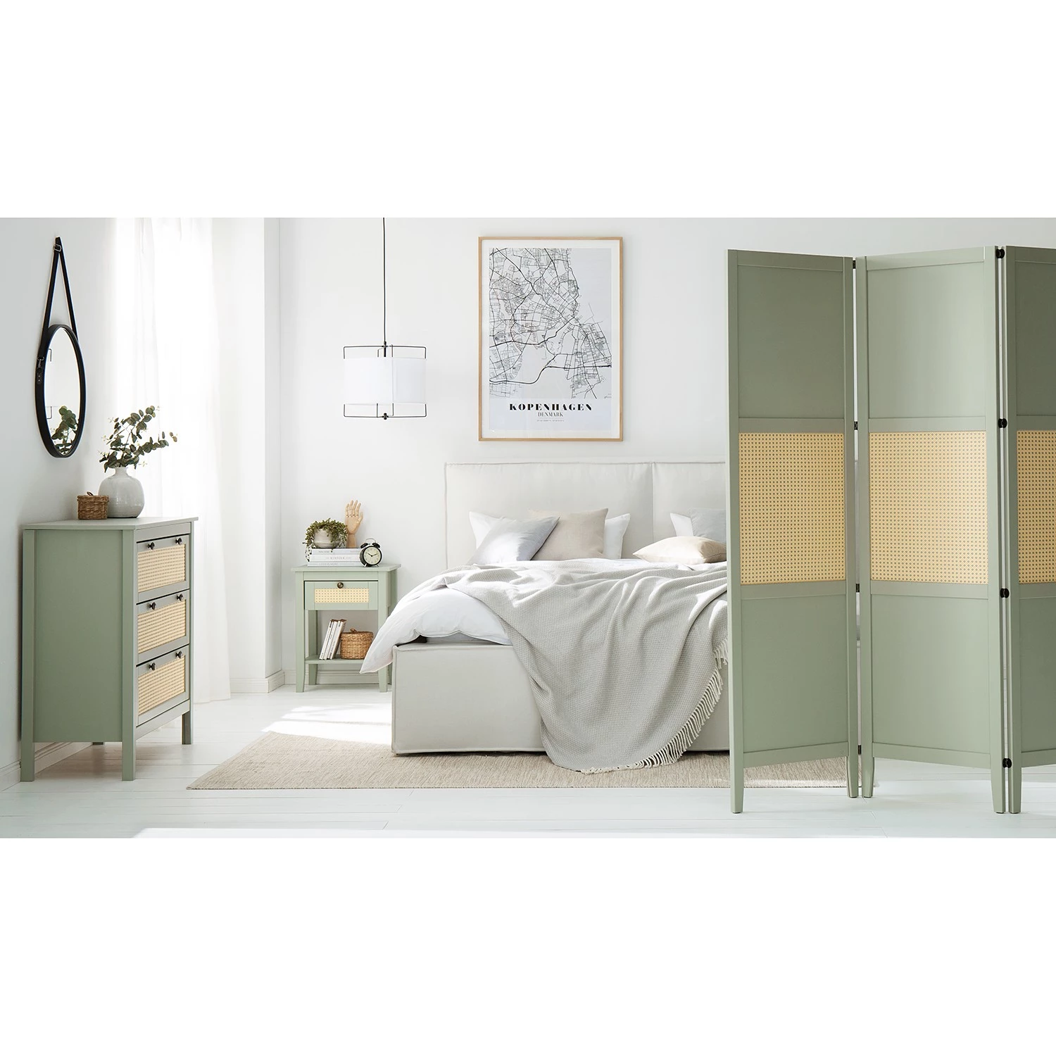Maison Belfort Commode Belleria I - Pin massif - Vert olive clair 3 Maison Belfort Commode Belleria I - Pin massif - Vert olive clair – Image 3
