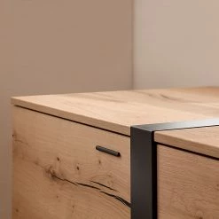 GWINNER Buffet Style - Placage en bois véritable / Métal - Chêne / Anthracite -Meubles de salle à manger Soldes Magasin 1000188721 190926 06085100030 DETAILS P000000001000188721