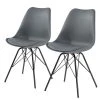 Norrwood Chaises Beatty (lot de 2) - Gris - Noir
