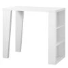 Loftscape Table haute Wincle - Métal - Blanc brillant / Chrome