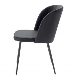 Jack & Alice Chaises Hollis (lot de 2) - Velours / Métal - Noir - Noir -Meubles de salle à manger Soldes Magasin 1000189811 220322 030 DETAILS P000000001000189811