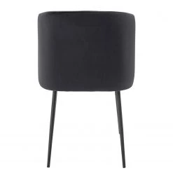 Jack & Alice Chaises Hollis (lot de 2) - Velours / Métal - Noir - Noir -Meubles de salle à manger Soldes Magasin 1000189811 220322 031 DETAILS P000000001000189811