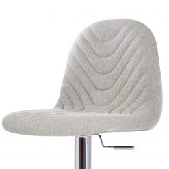 Loftscape Chaises de bar Jenkins (lot de 2) - Tissu / Métal - Chêne - Gris - Chrome brillant -Meubles de salle à manger Soldes Magasin 1000189813 191119 12531100197 DETAILS P000000001000189813