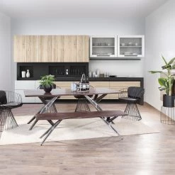 Red Living Table Wallu - Manguier massif / Métal - Manguier / Noir vieilli -Meubles de salle à manger Soldes Magasin 1000191059 190930 12251200090 MOOD DETAILS P000000001000191059 mood