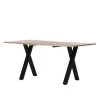 Red Living Table Woodford - Acacia massif / Métal - Acacia / Noir
