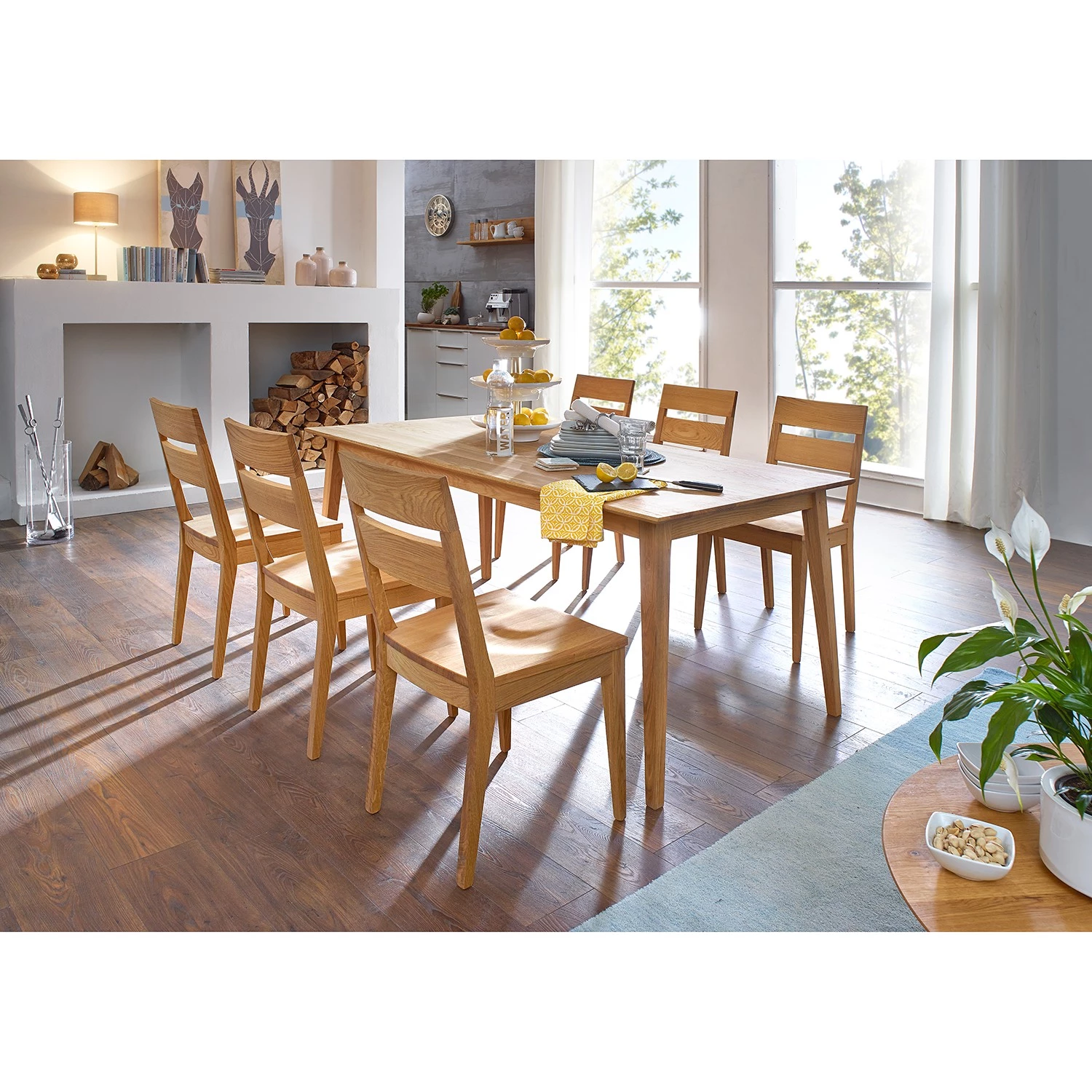 Schösswender Table Filippa - Chêne sauvage massif - Chêne sauvage - 140 x 90 cm 2 Schösswender Table Filippa - Chêne sauvage massif - Chêne sauvage - 140 x 90 cm – Image 2