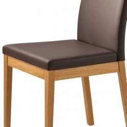 Schösswender Chaises Oviedo (lot de 2) - Imitation cuir / Chêne sauvage massif - Marron foncé -Meubles de salle à manger Soldes Magasin 1000191378 191120 16130300017 DETAILS P000000001000191378