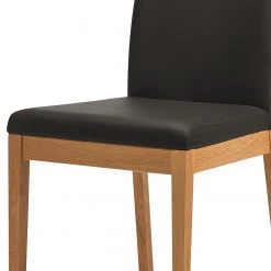 Schösswender Chaises Nora (lot de 2) - Cuir véritable / Chêne sauvage massif - Noir -Meubles de salle à manger Soldes Magasin 1000191402 191120 16130500087 DETAILS P000000001000191402