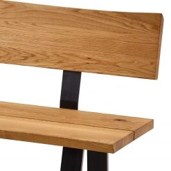 Schösswender Banc avec dossier Oviedo IV - Chêne sauvage massif / Métal - Chêne sauvage / Noir - Largeur : 200 cm -Meubles de salle à manger Soldes Magasin 1000191415 191120 16130600135 DETAILS P000000001000191415