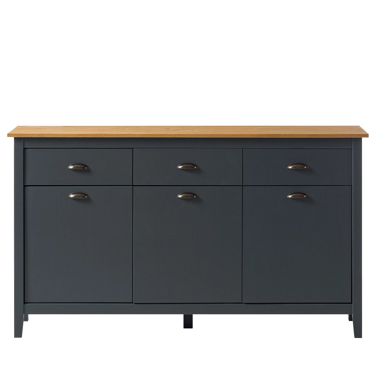 Maison Belfort Buffet Rivery - Pin massif - Anthracite 3 Maison Belfort Buffet Rivery - Pin massif - Anthracite – Image 3