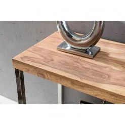 Naturoo Console Tolono - Acacia massif / Acier inoxydable - Acacia / Chrome -Meubles de salle à manger Soldes Magasin 1000194217 200108 10050600091 DETAILS P000000001000194217