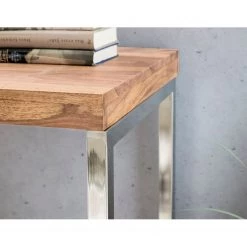 Naturoo Console Tolono - Acacia massif / Acier inoxydable - Acacia / Chrome -Meubles de salle à manger Soldes Magasin 1000194217 200108 10050600092 DETAILS P000000001000194217
