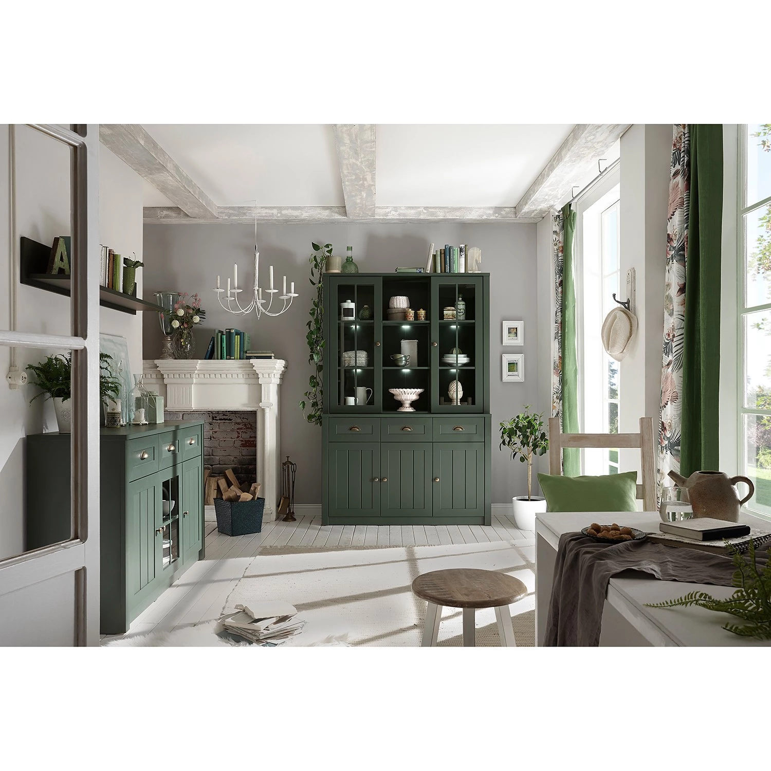 Ridgevalley Buffet Beauville II - Vert mousse / Doré 2 Ridgevalley Buffet Beauville II - Vert mousse / Doré – Image 2