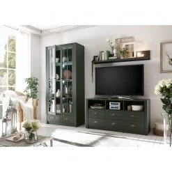 Ridgevalley Vitrine Beauville II - Vert mousse / Doré -Meubles de salle à manger Soldes Magasin 1000196332 191127 09003400062 MOOD DETAILS P000000001000196332 mood