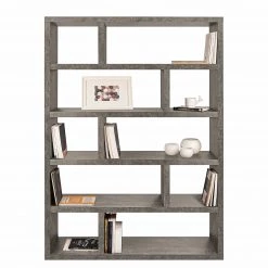 Temahome Étagère Dublin - Imitation béton - Imitation béton - Hauteur : 173 cm -Meubles de salle à manger Soldes Magasin 1000198872 191209 09463900127 DETAILS P000000001000198872