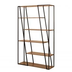 Temahome Étagère Albi - Noyer / Noir -Meubles de salle à manger Soldes Magasin 1000198883 191209 09464600207 DETAILS P000000001000198883