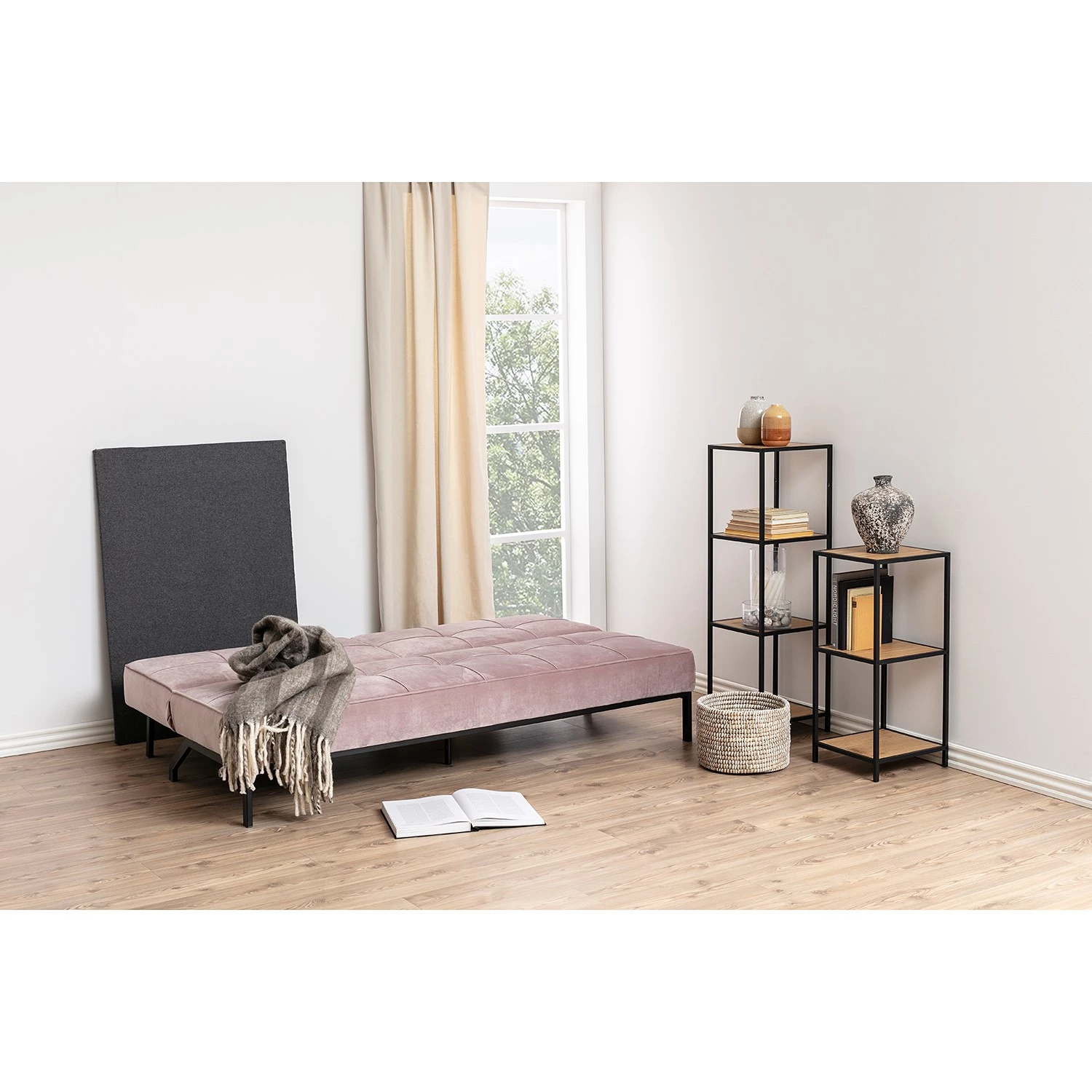 Red Living Étagère Coogee IX - Imitation chêne sauvage / Noir - Hauteur : 120 cm 3 Red Living Étagère Coogee IX - Imitation chêne sauvage / Noir - Hauteur : 120 cm – Image 3