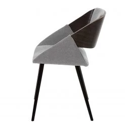 Norrwood Chaise capitonnée Zempin - Tissu / Métal - Imitation noyer - Gris clair 8 Norrwood Chaise capitonnée Zempin - Tissu / Métal - Imitation noyer - Gris clair -Meubles de salle à manger Soldes Magasin 1000200199 200206 07392400003 DETAILS P000000001000200199