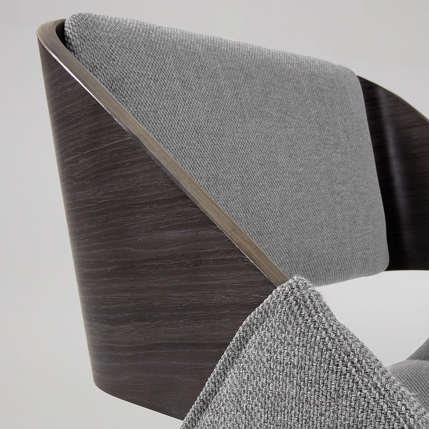 Norrwood Chaise capitonnée Zempin - Tissu / Métal - Imitation noyer - Gris clair 5 Norrwood Chaise capitonnée Zempin - Tissu / Métal - Imitation noyer - Gris clair – Image 5