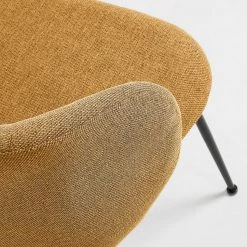 Norrwood Chaises capitonnées Mellis (lot de 2) - Tissu structuré / Métal - Noir - Jaune moutarde -Meubles de salle à manger Soldes Magasin 1000200237 200206 07392800150 DETAILS P000000001000200237