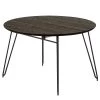 Norrwood Table Mison I - (extensible) - frêne massif / Acier - Noir / Frêne noir