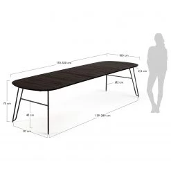 Norrwood Table Mison II - (extensible) - 170 x 100 cm 25 Norrwood Table Mison II - (extensible) - 170 x 100 cm -Meubles de salle à manger Soldes Magasin 1000200241 200206 13510300025 SKETCH DETAILS P000000001000200241 sketch