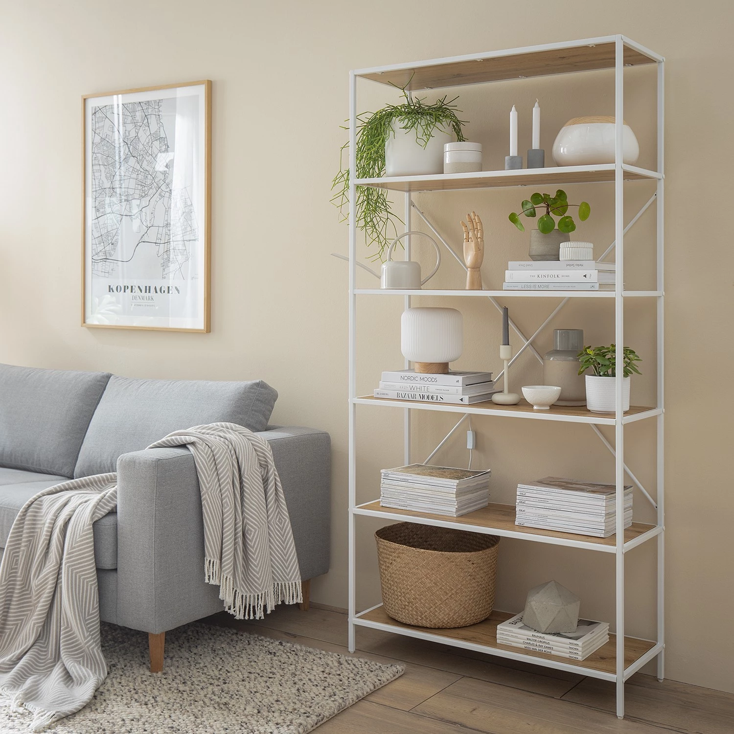 Fredriks Étagère Meon II - Imitation chêne 2 Fredriks Étagère Meon II - Imitation chêne – Image 2