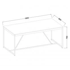 Fredriks Table Meon - Chêne gris -Meubles de salle à manger Soldes Magasin 1000201091 200814 14304600012 SKETCH DETAILS P000000001000201091 sketch